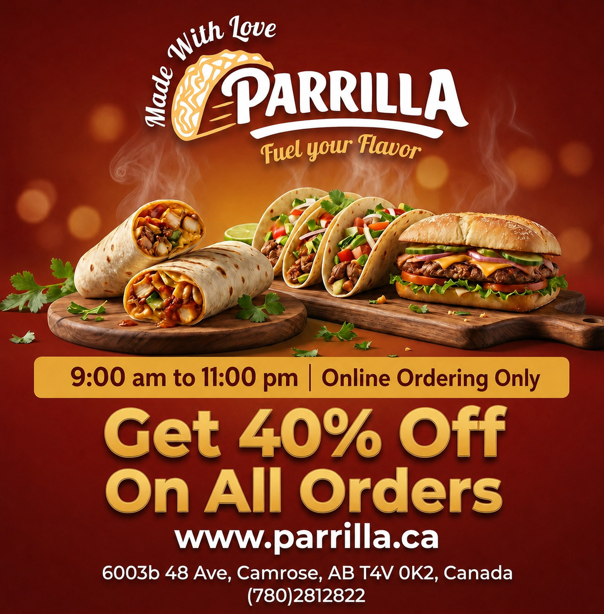 Parrilla Inc Camrose Special Offer - Mexican Food Deals